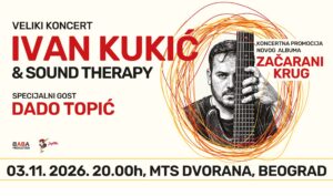 „Začarani krug“ Ivana Kukića i benda Sound Therapy 3. novembra u MTS Dvorani: Muzička terapija koja nikoga neće ostaviti ravnodušnim